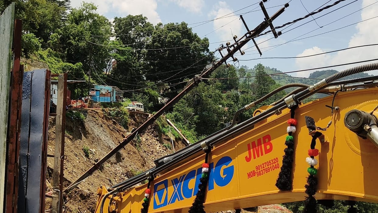 Supply halted due to damage to electric pole