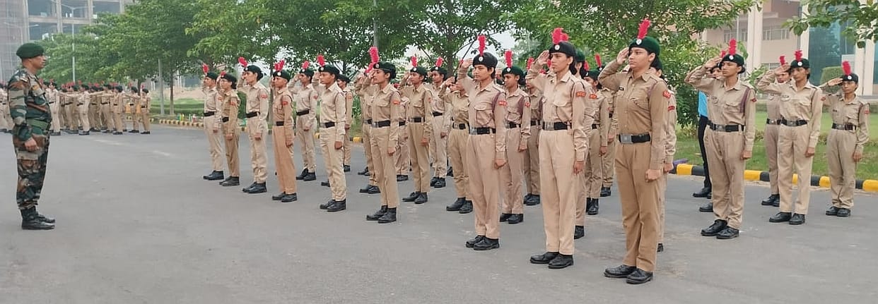Drill training given to NCC cadets in training camp