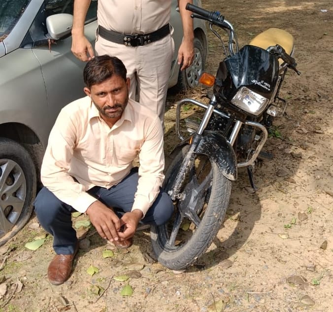 Accused arrested along with stolen bike