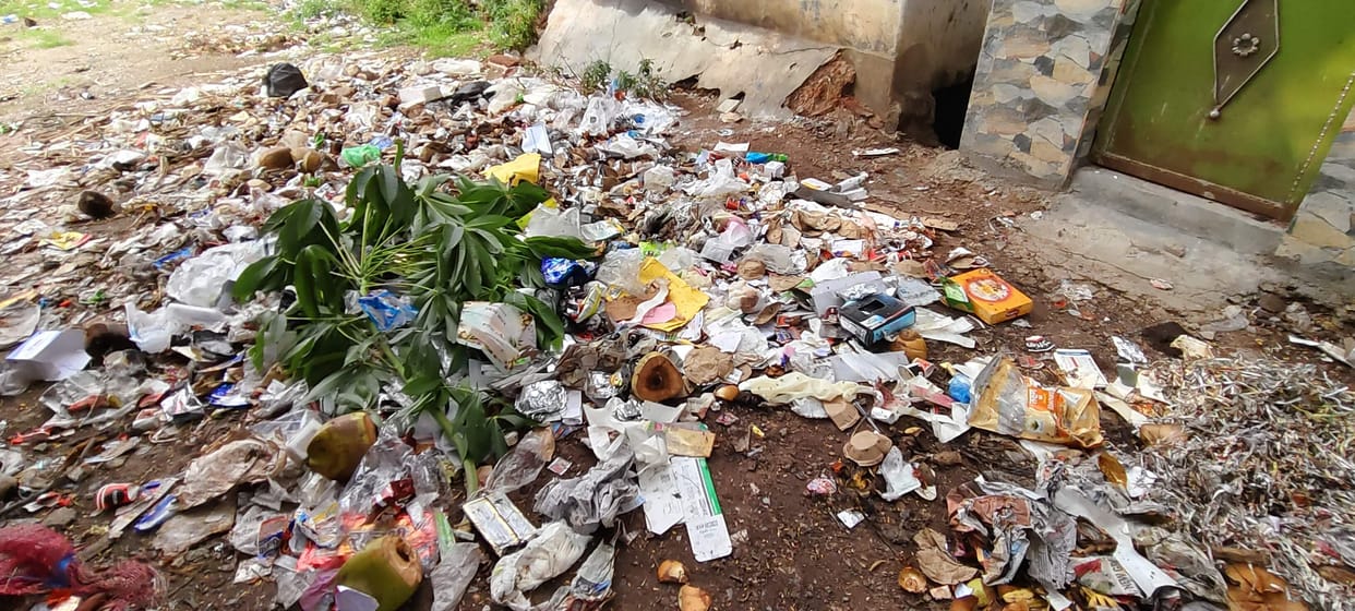 Take care of yourself... Medical waste is being thrown in the open