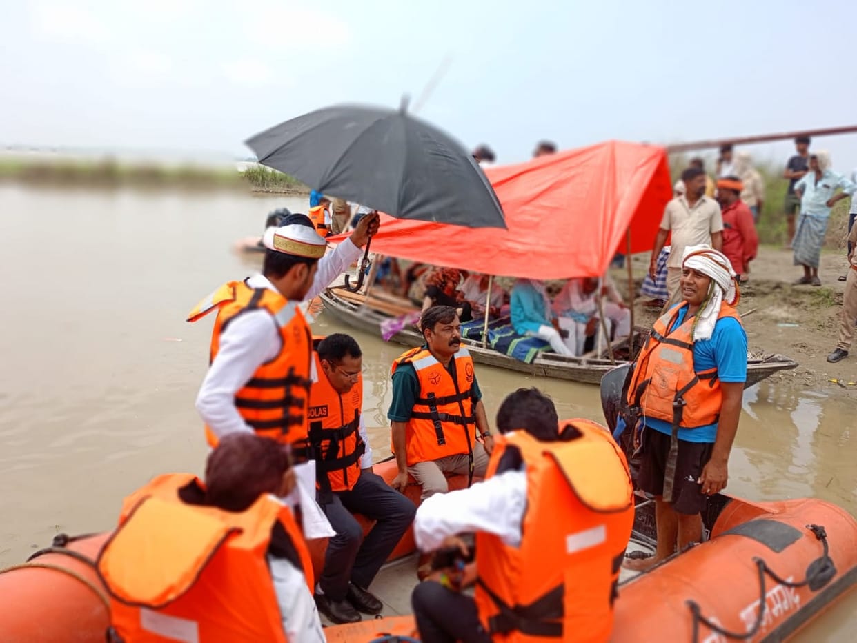 Erosion intensifies, 30 bigha farmland submerged in Saryu