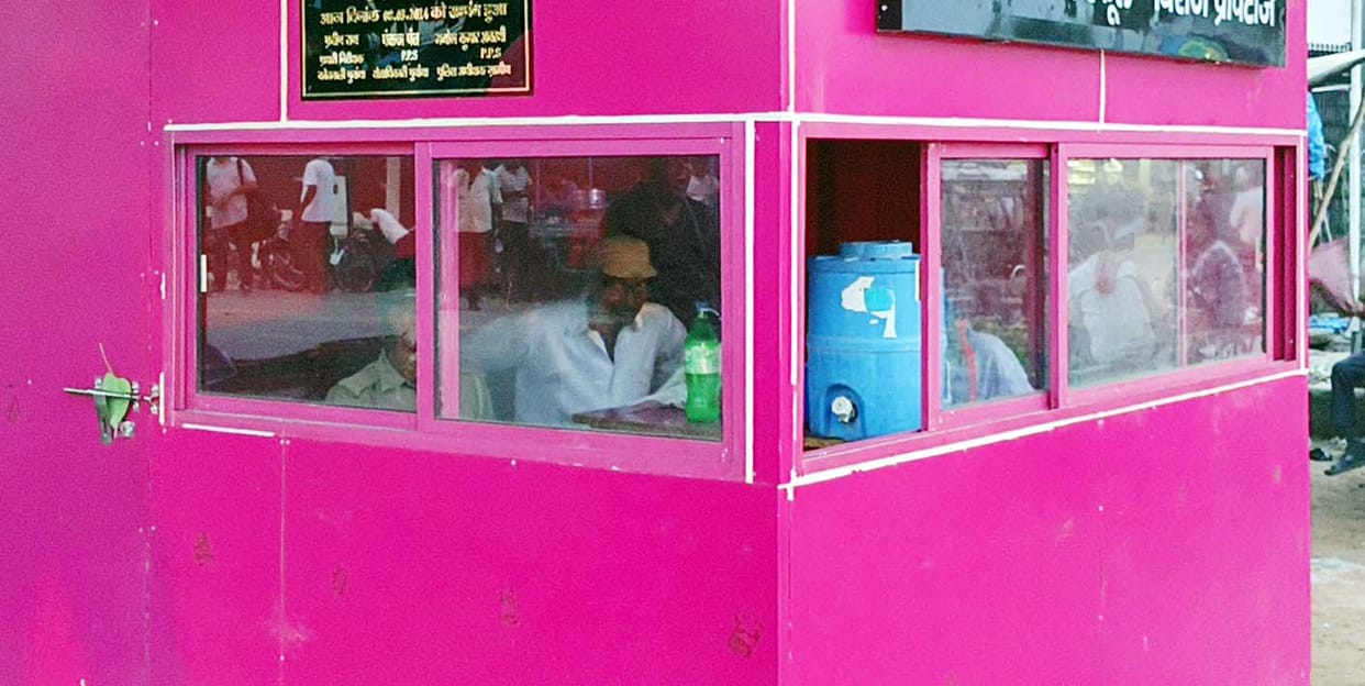 Homeguards were smoking bidi while sitting in pink booth, CO said action will be taken