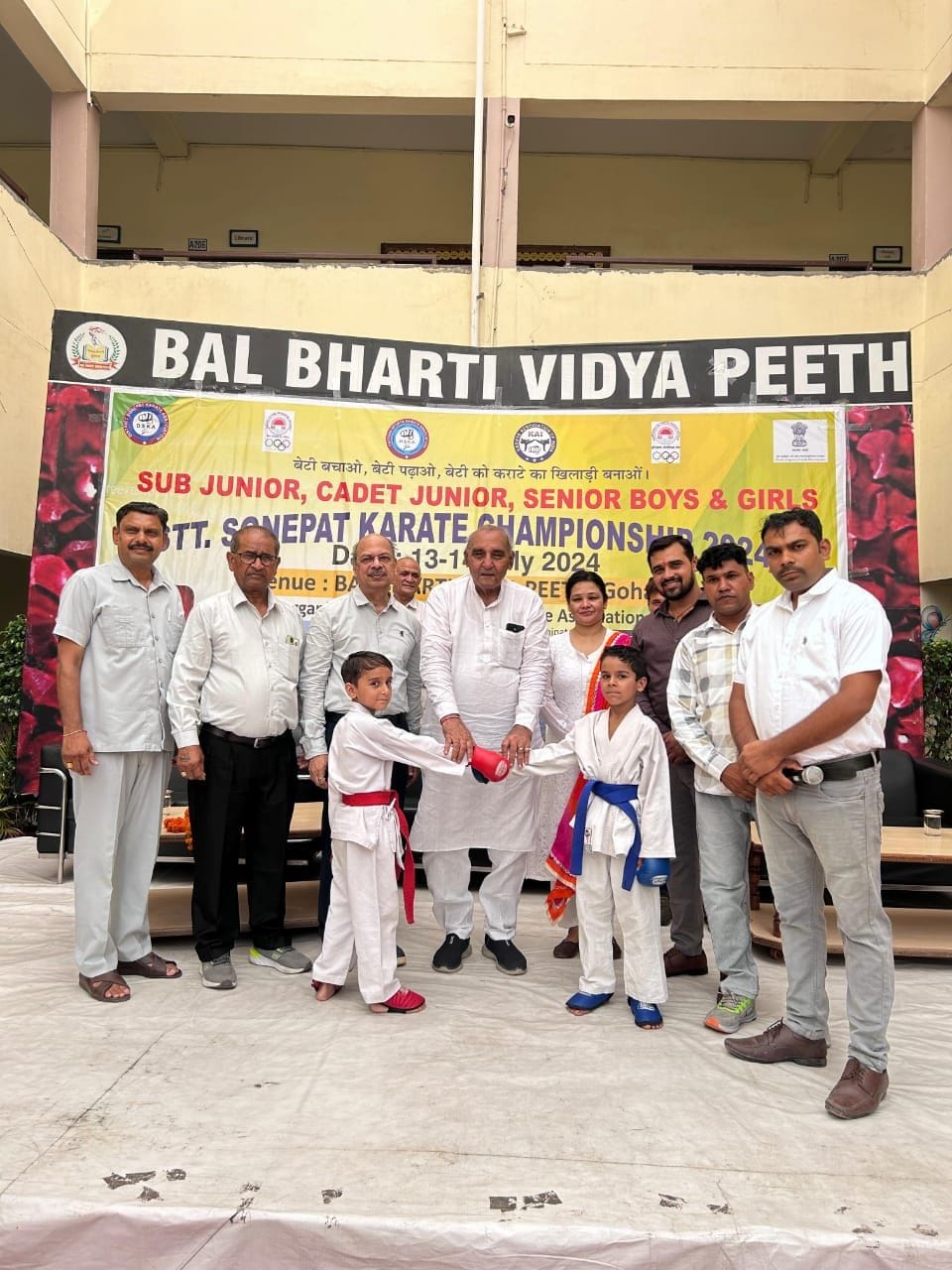Gannaur team winner in 11th district level karate competition