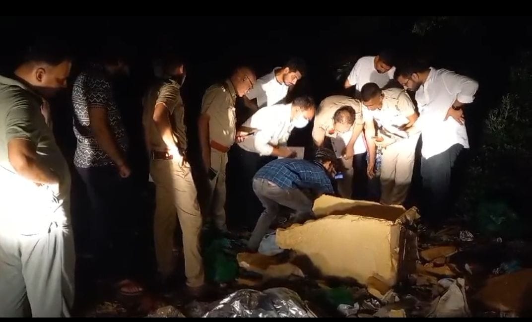 The body of a three-month-old girl was found in a thermocol box
