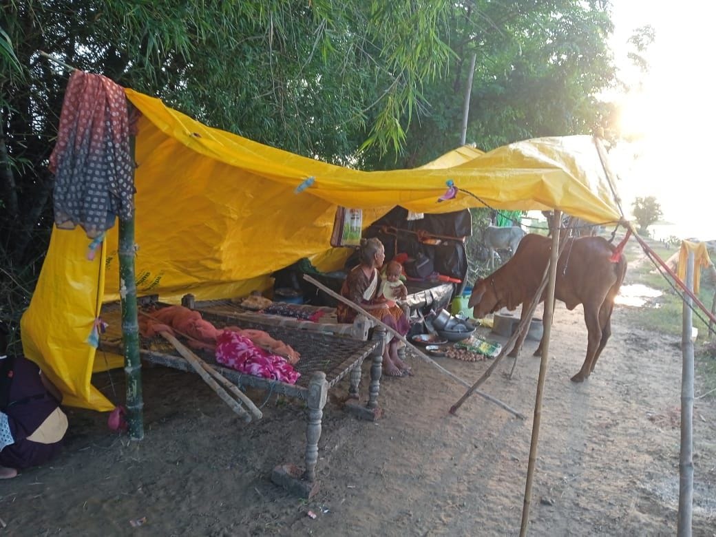 Former MLA visited flood affected villages