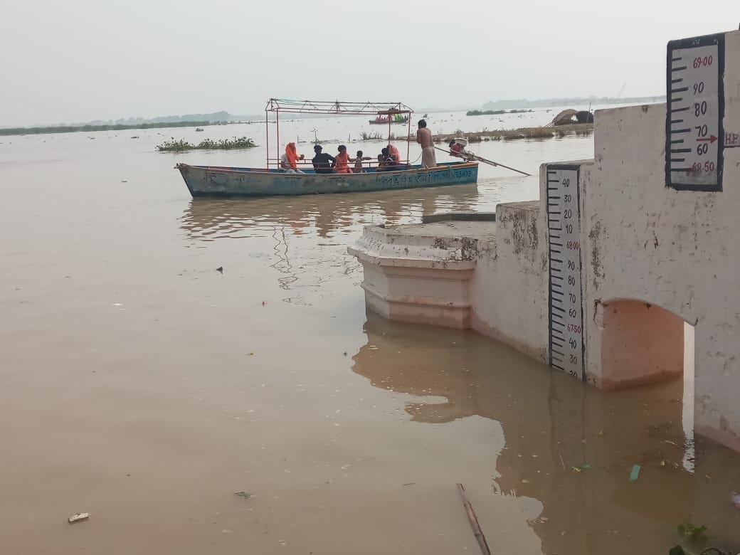 Gorra river reaches red mark, 200 acres of crops submerged