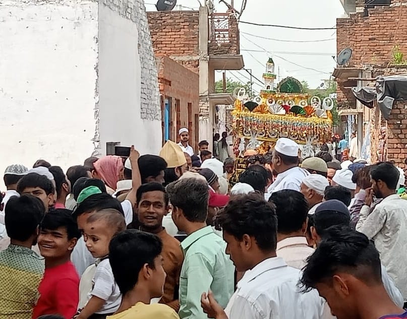 Or the procession with Hussain's Sadas