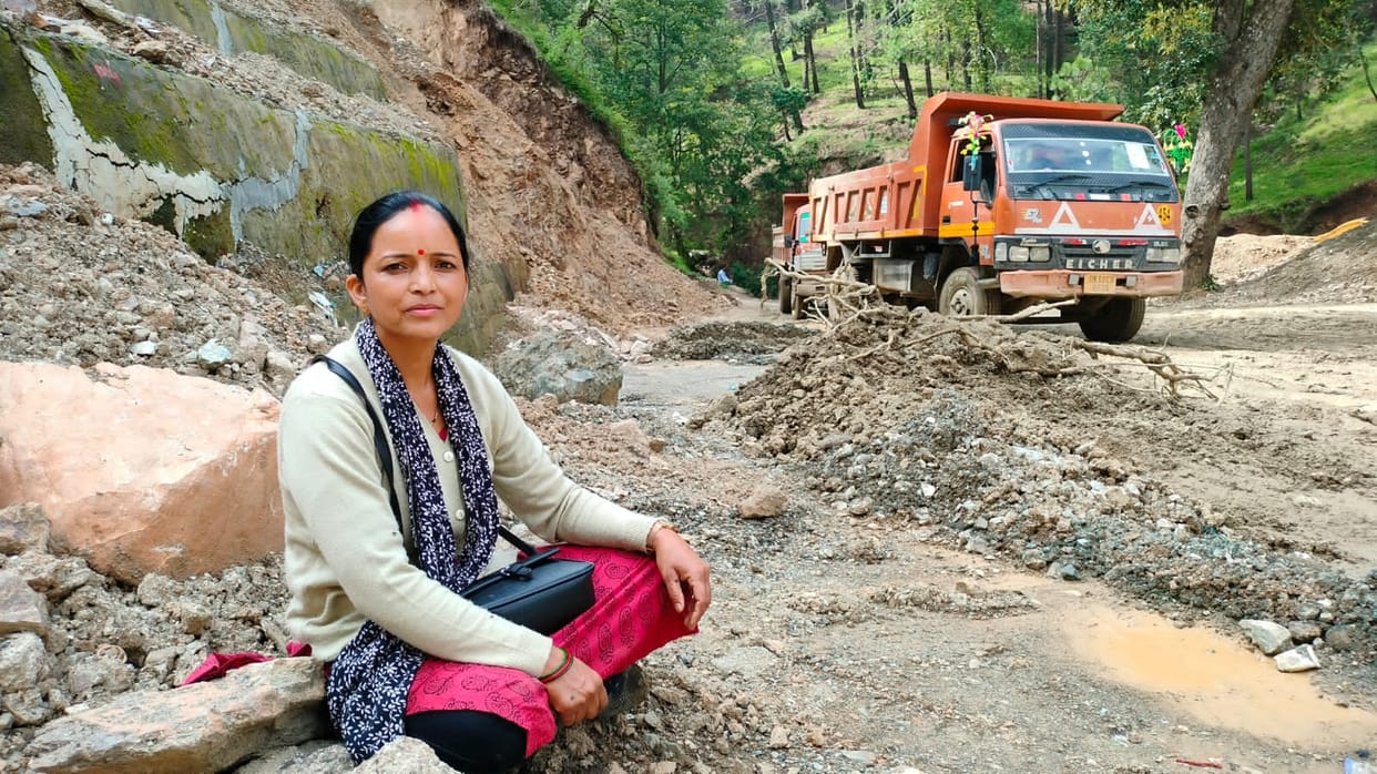 Angered by falling into debris on the road, Pradhan sat on strike