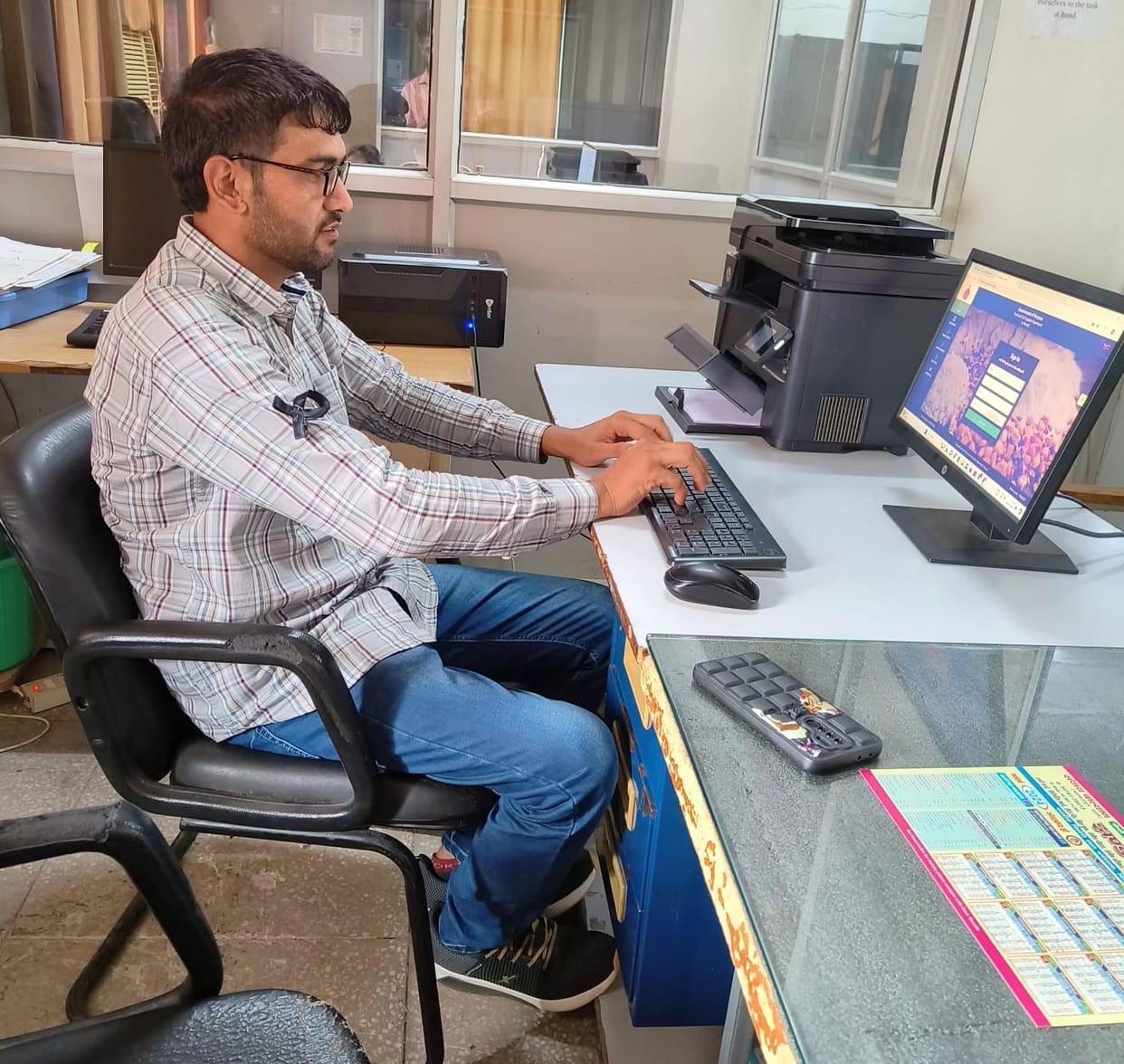 Data entry operator announced agitation