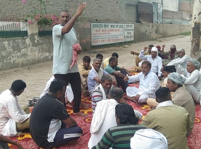 Rural sanitation workers staged a strike