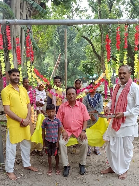 Sawan swing started in Thakurdwara Goshala Samiti Jamli