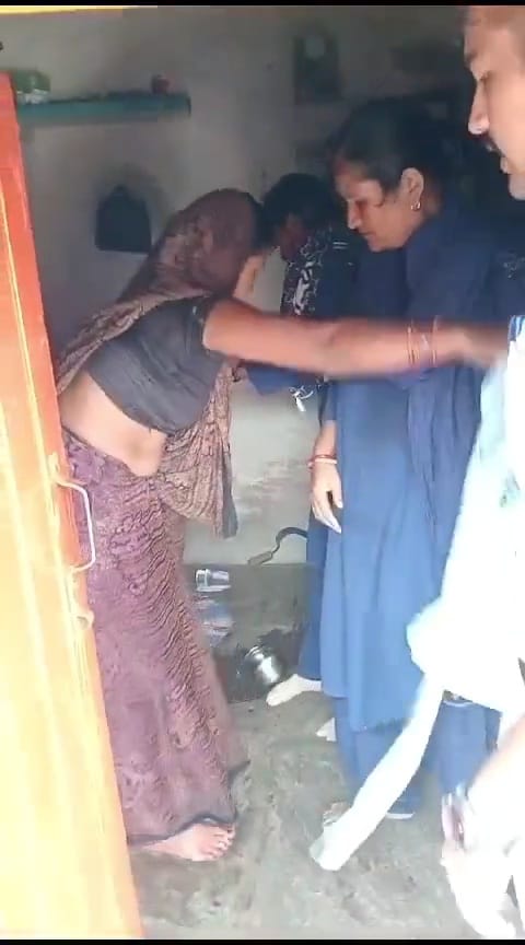 They were cooking food on heater by stealing electricity  when team reached women got confused