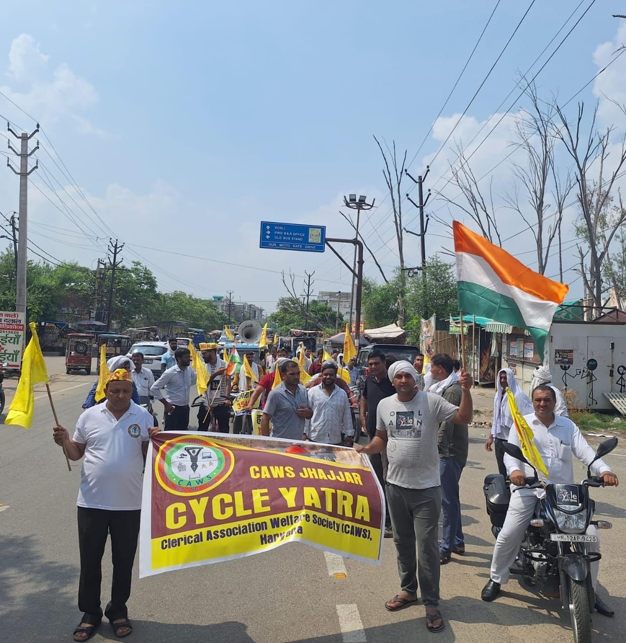 Clerical class did cycle journey to demand