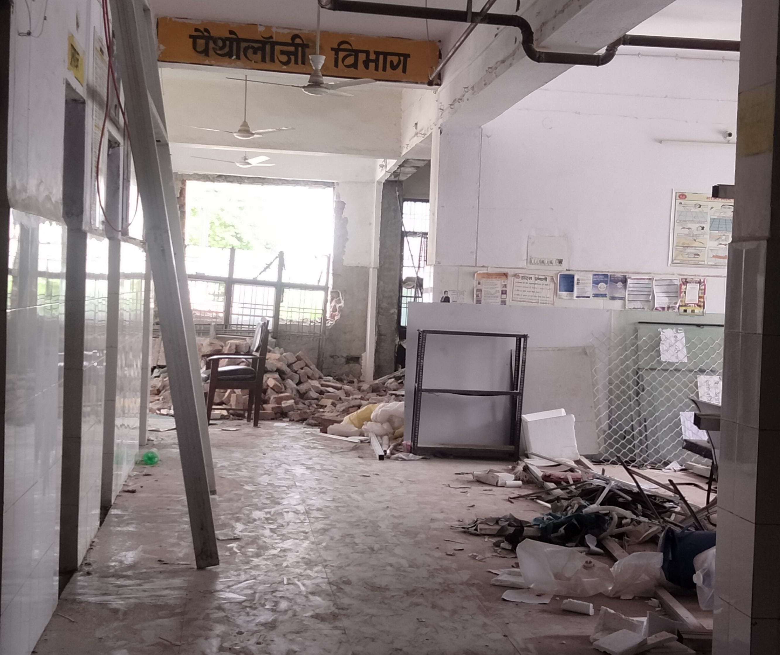 Pathology department of district hospital is being upgraded