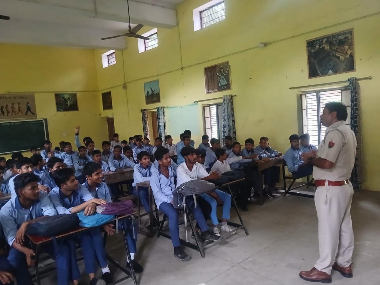 Taught traffic rules lesson to students