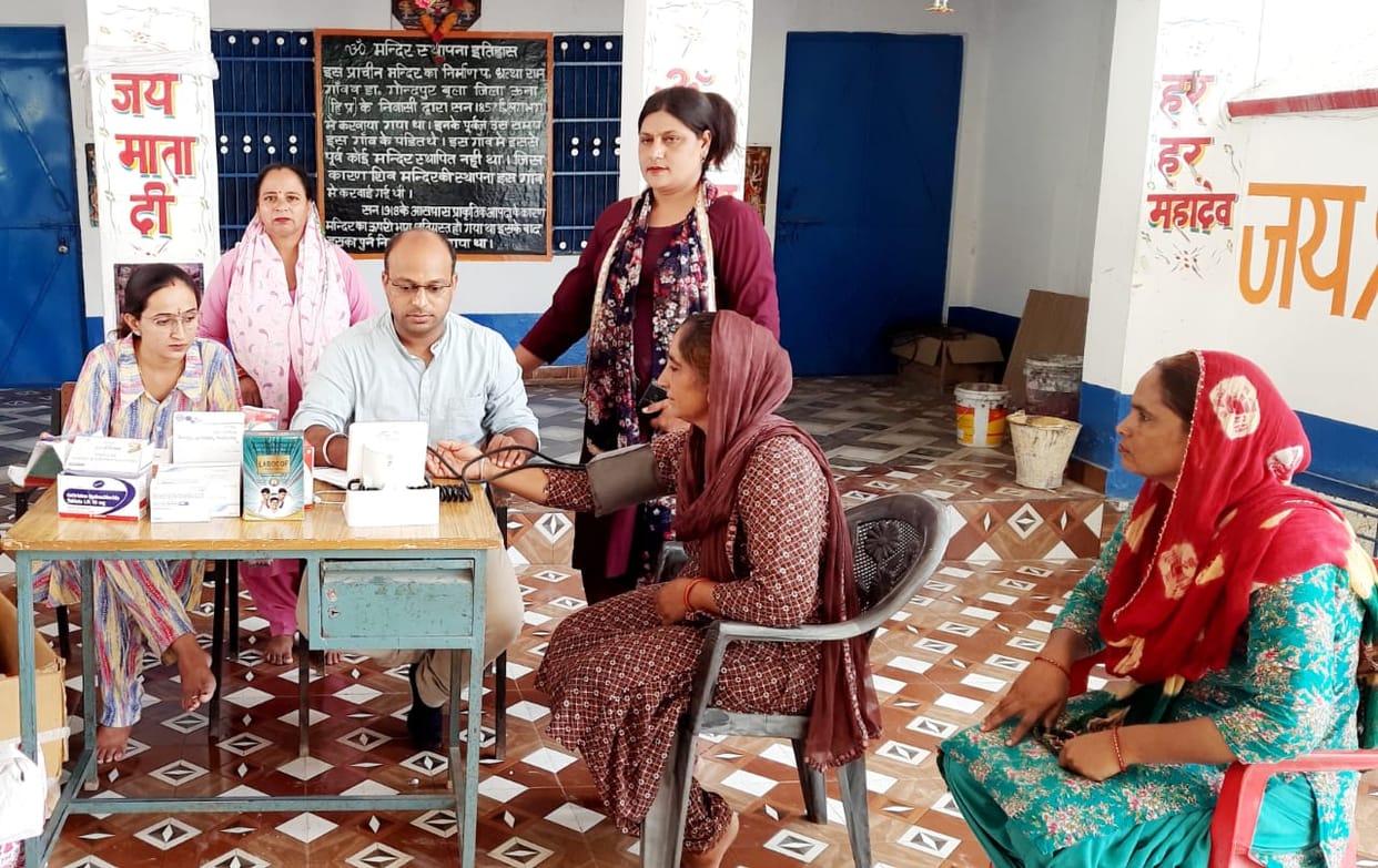 Health team checked the health of 70 people