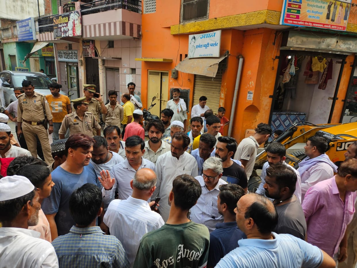 Bulldozer moved on encroachment, protested
