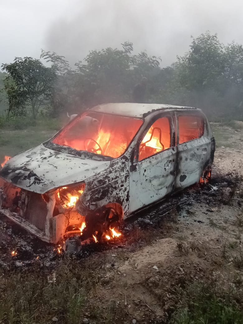 Family members angry over inter-religious marriage, vandalized young man's maternal house, burnt car