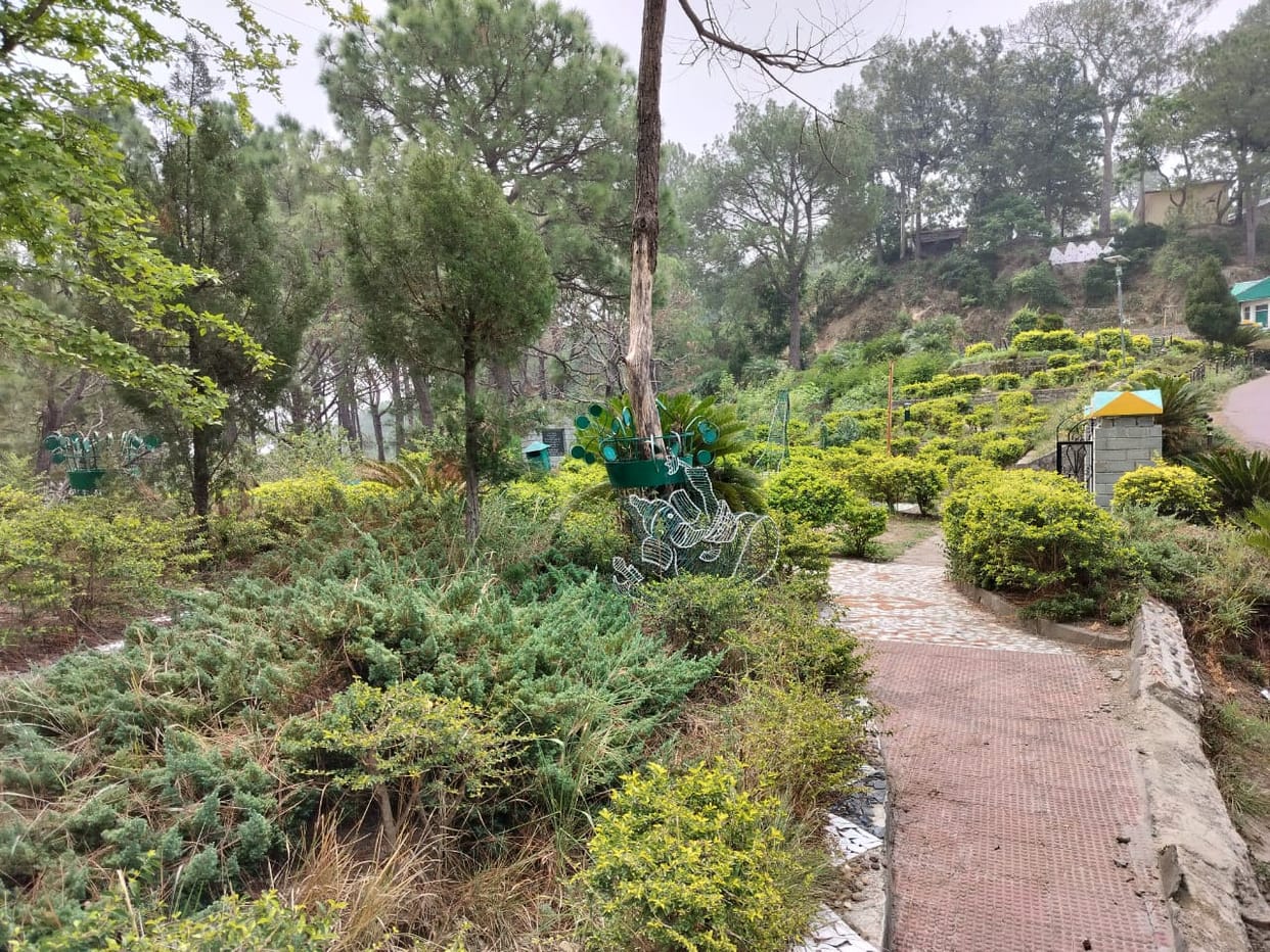 The garden built in Baba Balaknath is a victim of neglect.