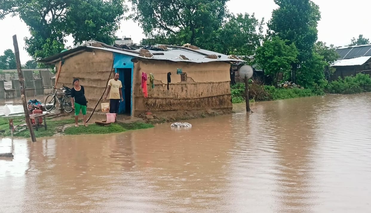 Waterlogging caused by torrential rains
