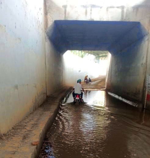 Traffic in many villages disrupted due to waterlogging in the underpass