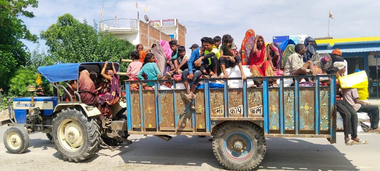 Dhobiana's main road cut off, 36 families left their homes