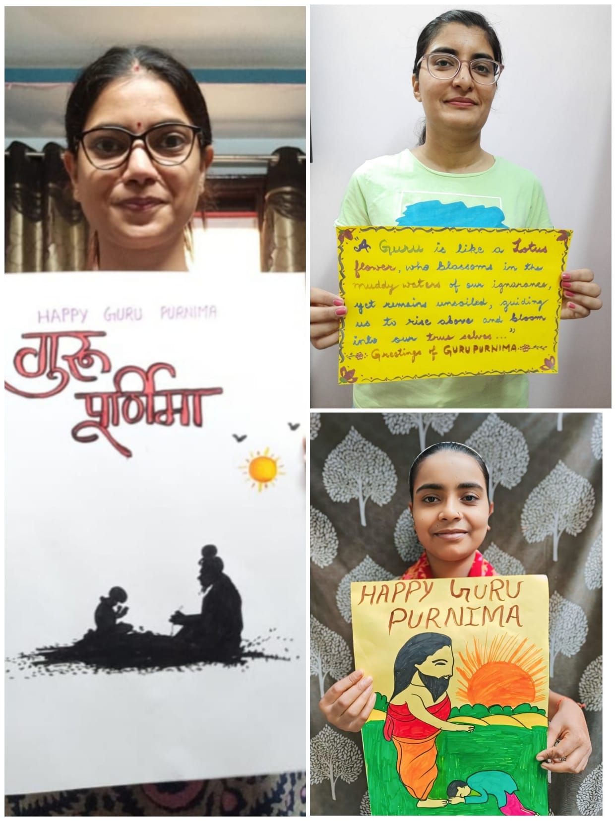 Expressed respect towards Guru by making a poster