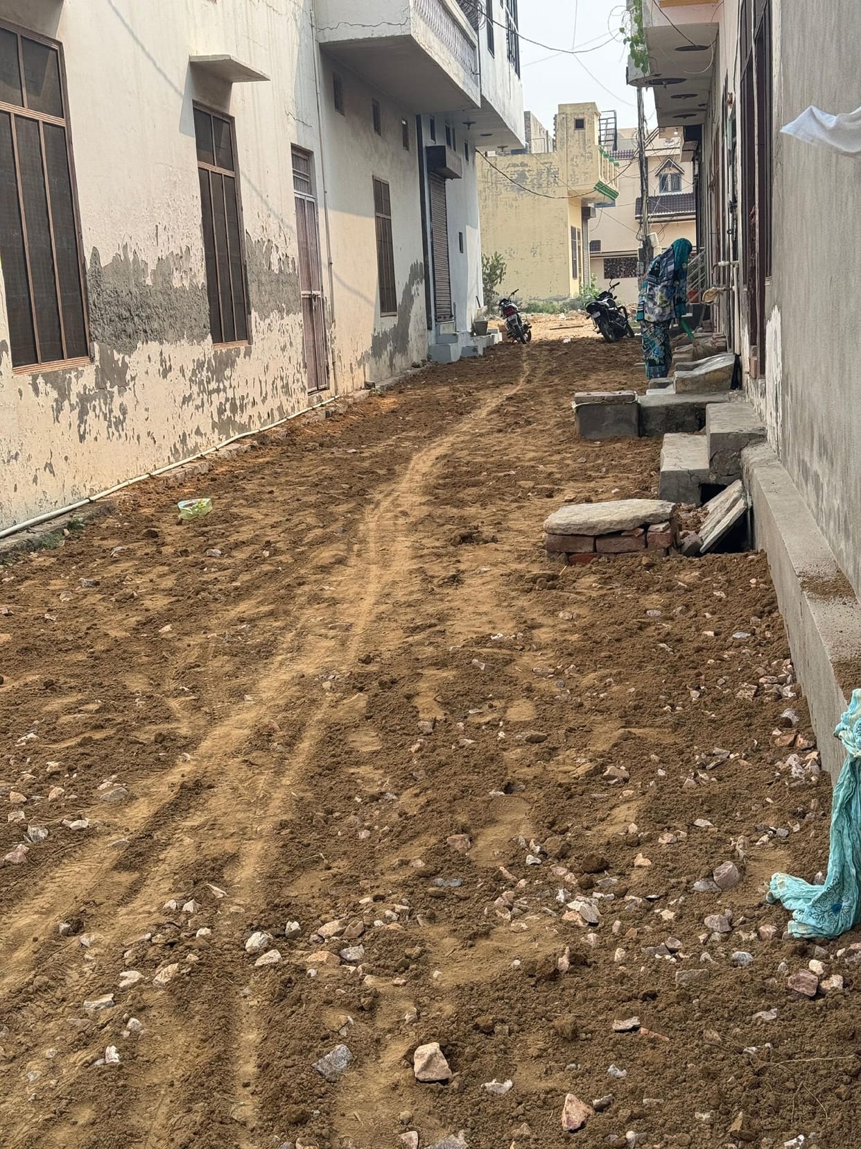 Interlocking tiles will be installed in the lane behind Jain Sthanak.