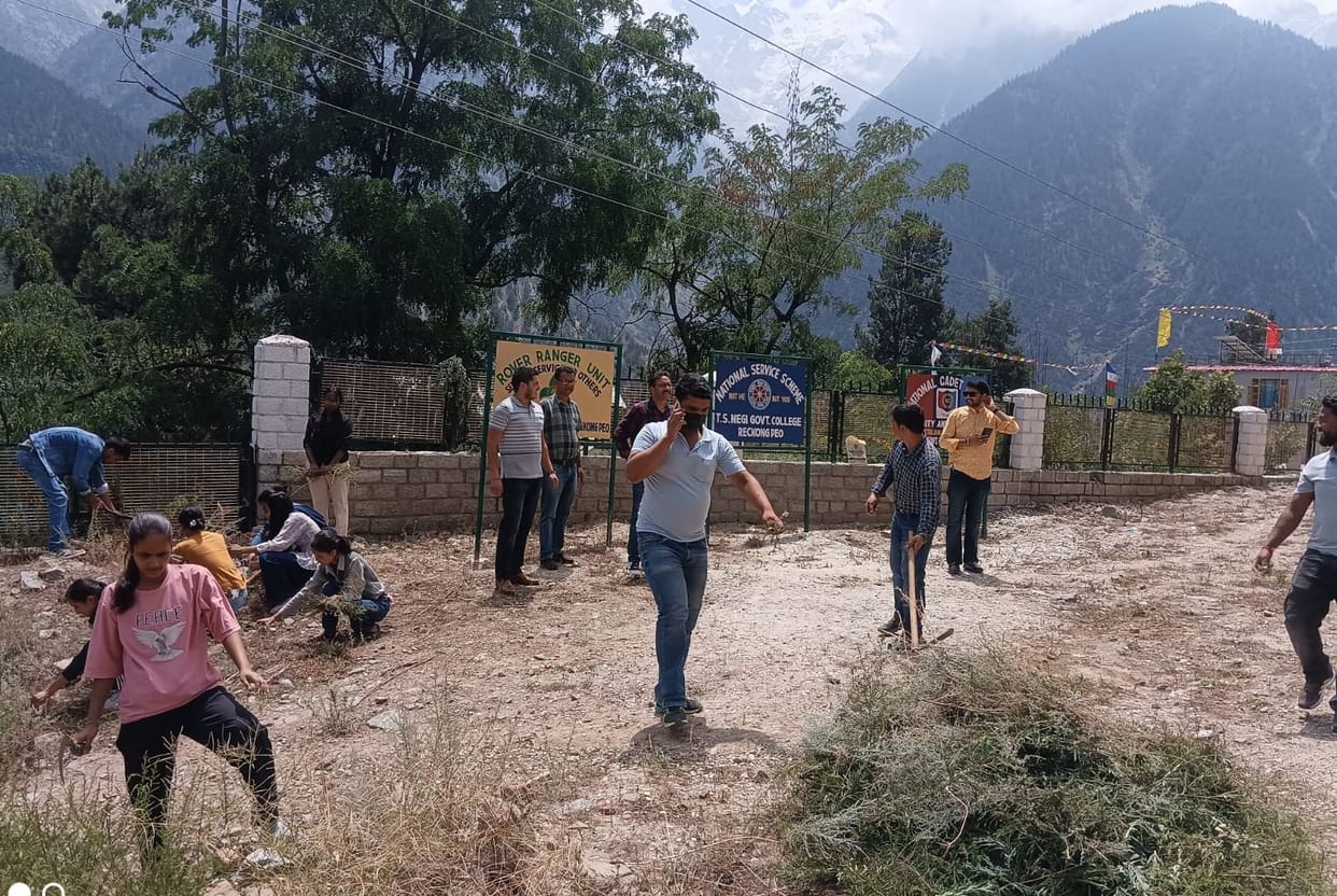 Thakur Sen Negi Government College Reckong Peo, Cleanliness Campaign, Kinnaur