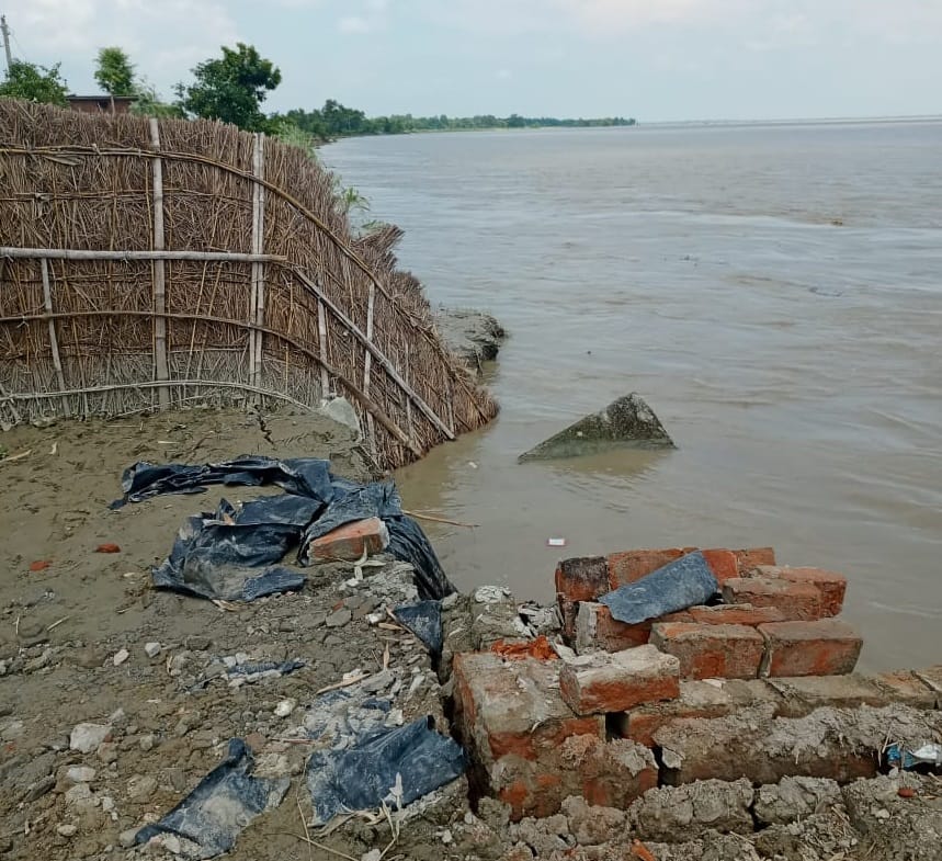 There was panic after seeing the road being cut, the villagers themselves started trying to stop it.