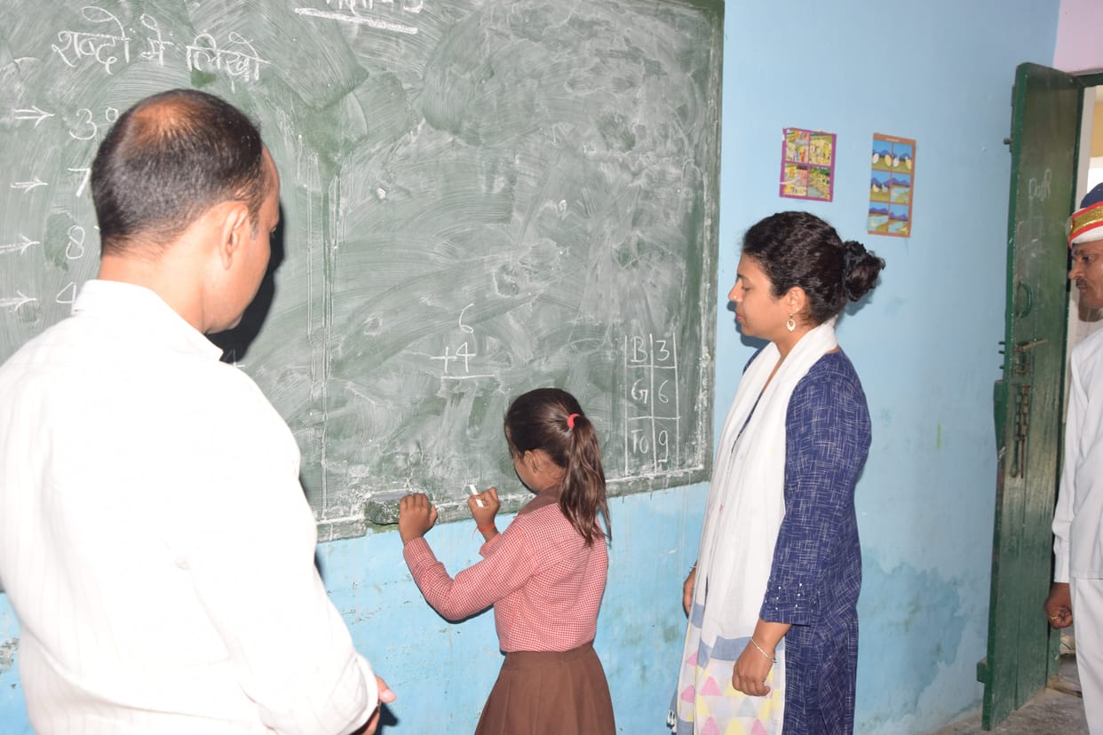 District Magistrate became a teacher... heard the words from the children