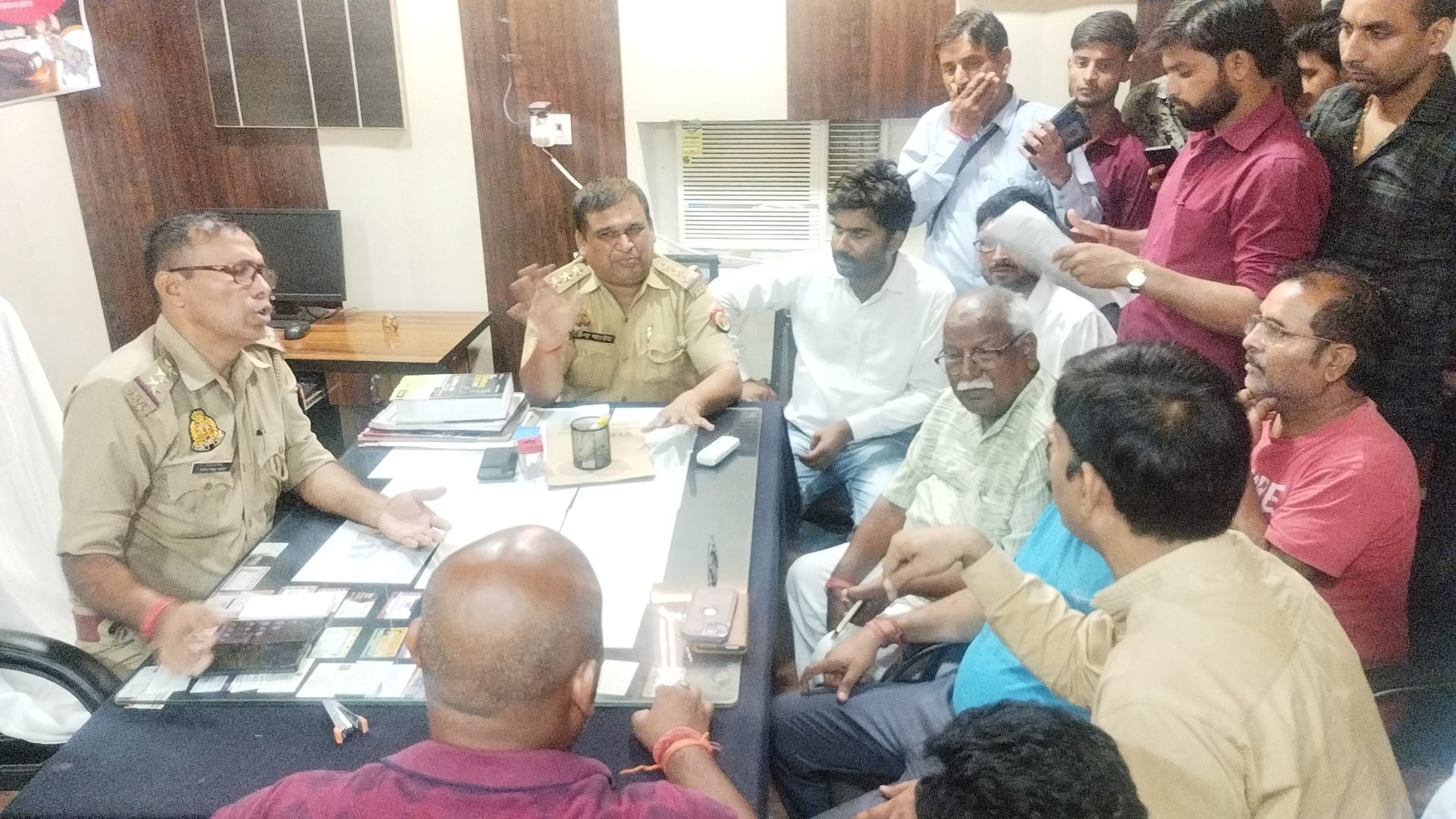 Enraged by the objectionable remarks, people surrounded the police station
