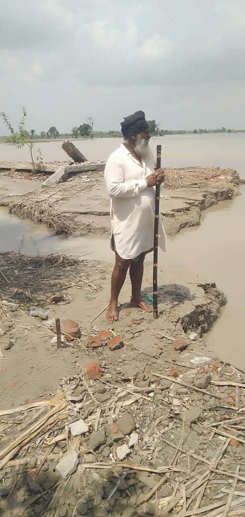 The gravel road leading to Bechanpurwa village is cut off, the existence of the village is in danger