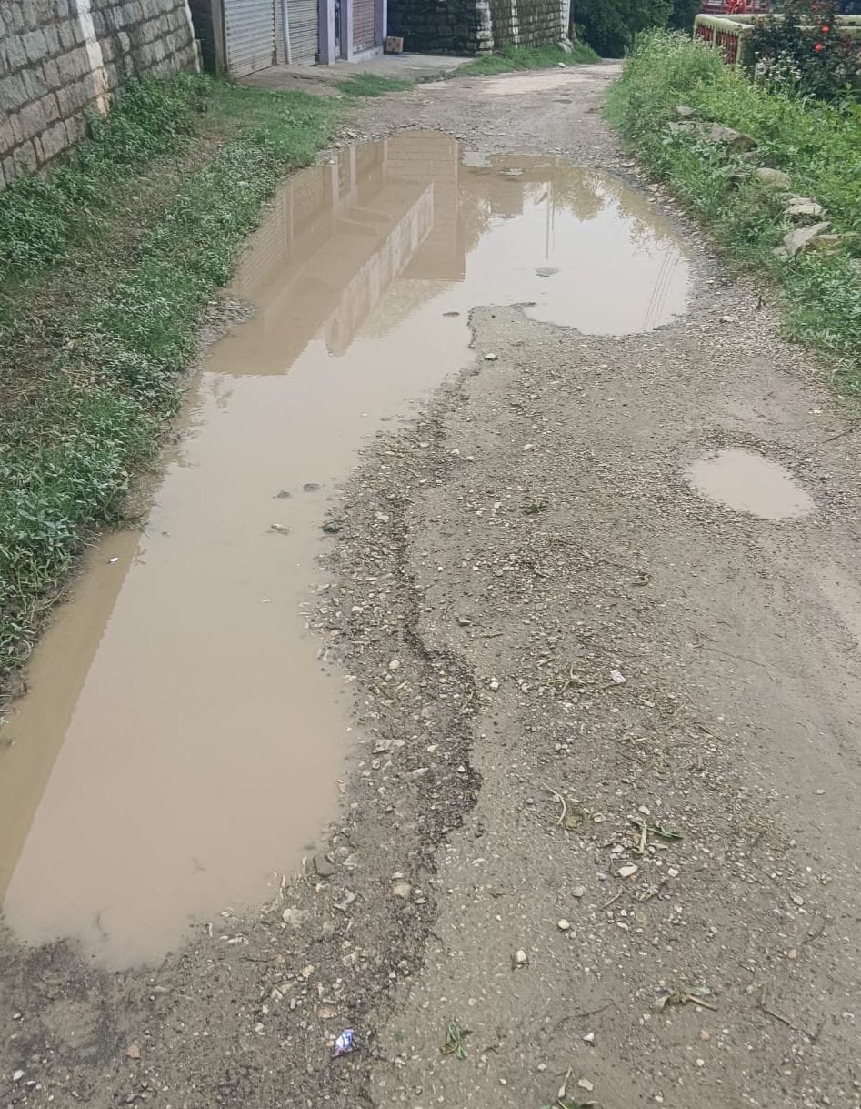 Culvert closed on Rewalsar-Doh road, water entering fields and houses