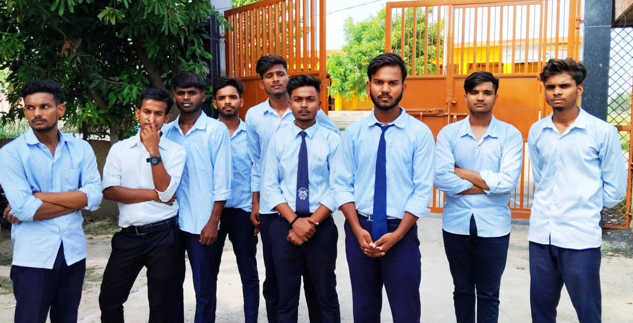 Students angry over the chaos in Jawahar Navodaya Vidyalaya, staged a protest at the gate