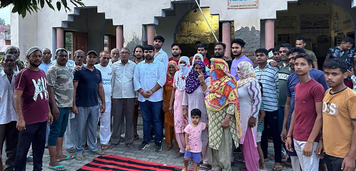 Sachin June met villagers in Daboda village