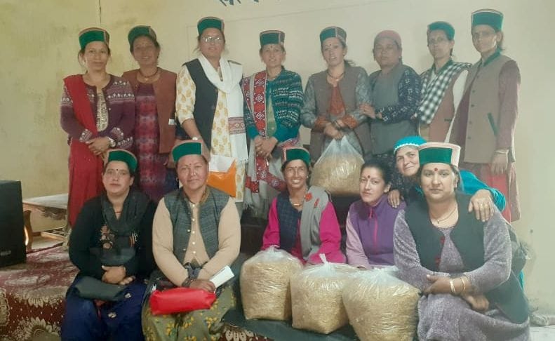 The villagers of Raksham were given training in the production of Dhingri mushroom.