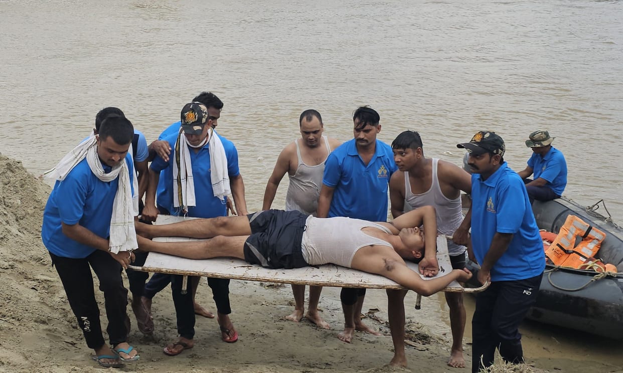 Rehearsed to save a person drowning in the river