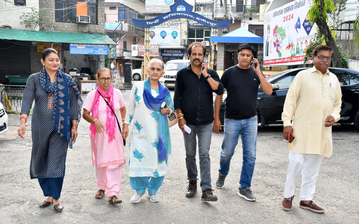Day long political parade in DC office for the leadership of Hamirpur city