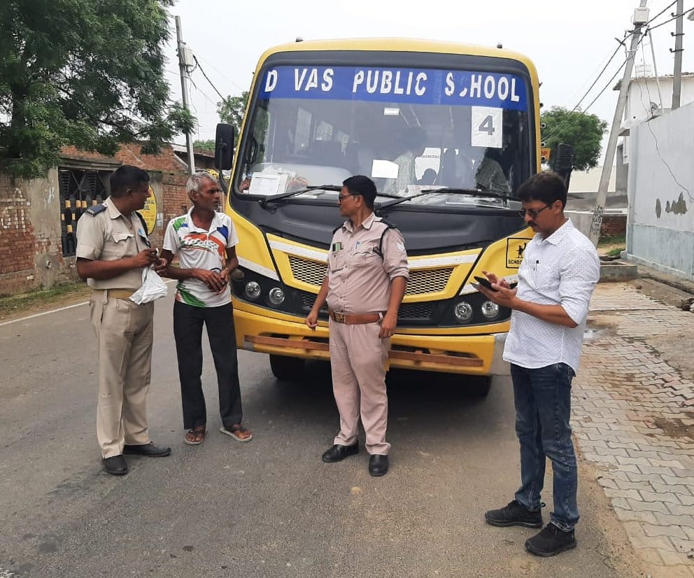 13 vehicles including seven overloaded and two school buses were seized