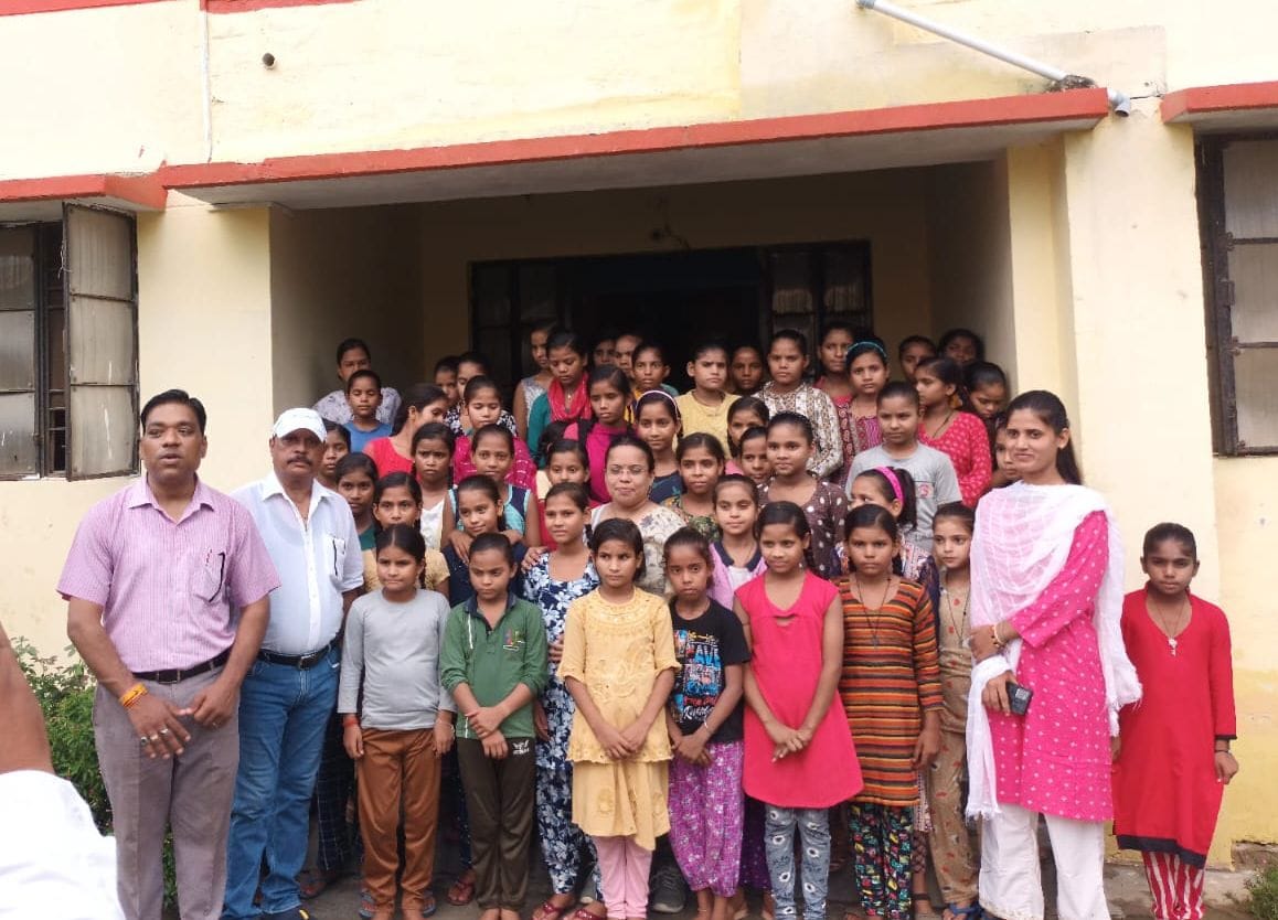 Girls students of Kasturba Gandhi Vidyalaya asked for good sweets and brushes