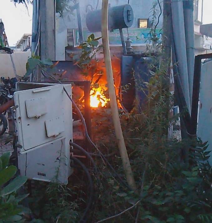 Transformer caught fire, created chaos