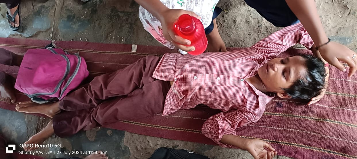Health of two students deteriorated due to heat and humidity