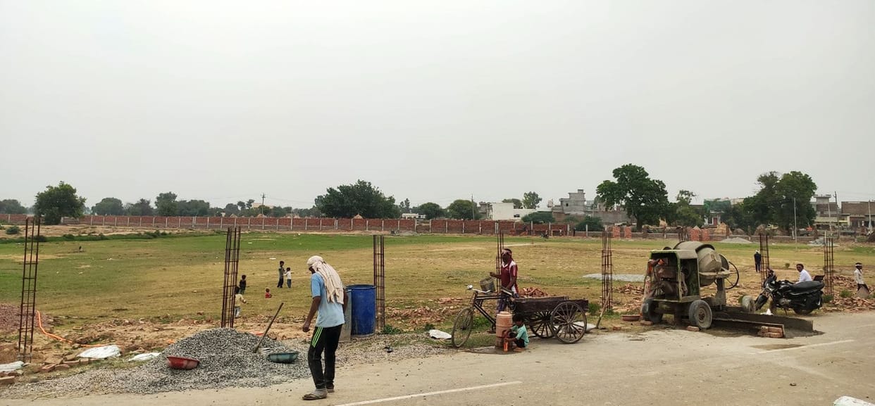 Mini stadium work going on at a fast pace in Khedi Mansaniya