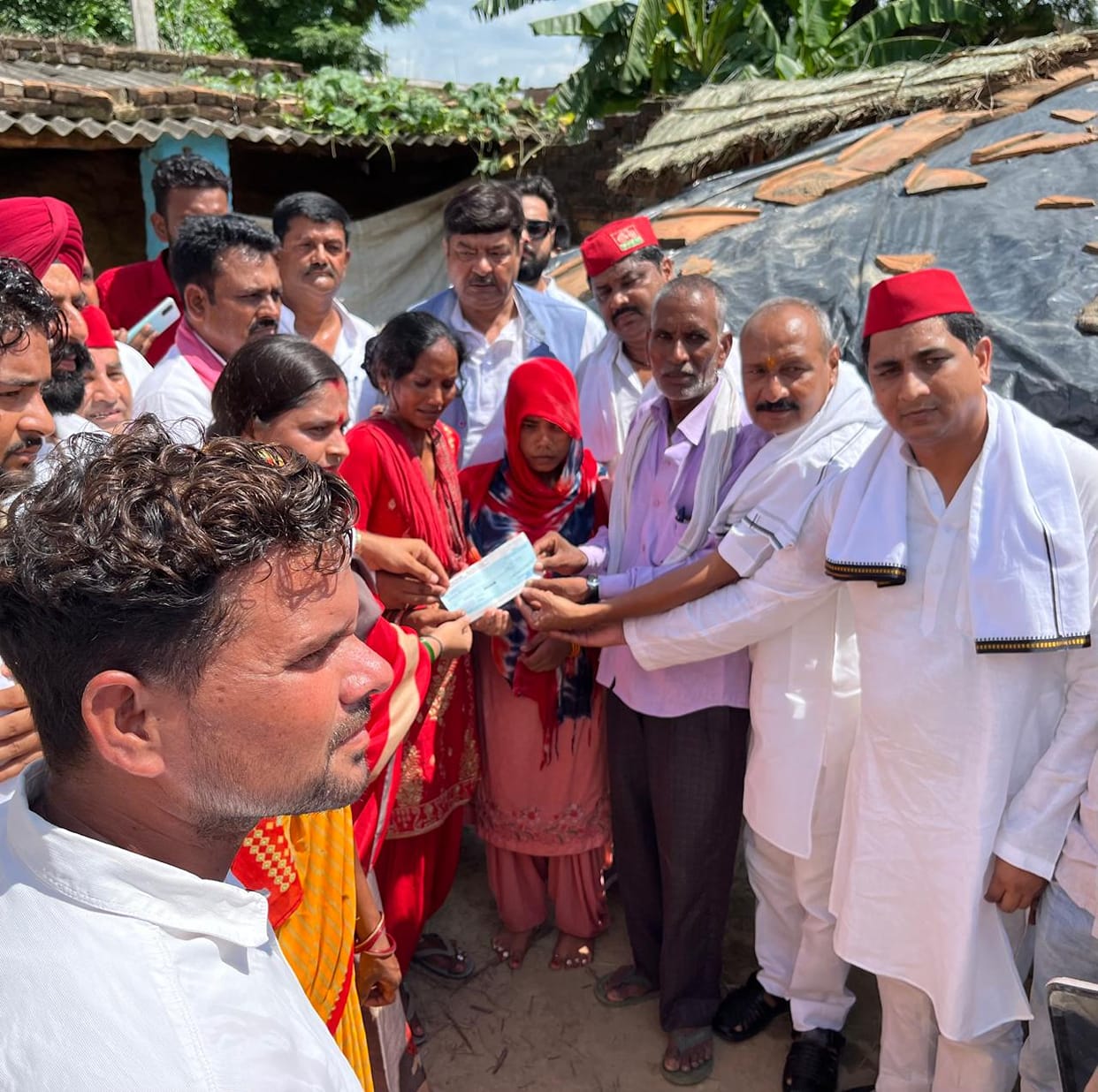 Relief cheques were handed over to the families of the three deceased