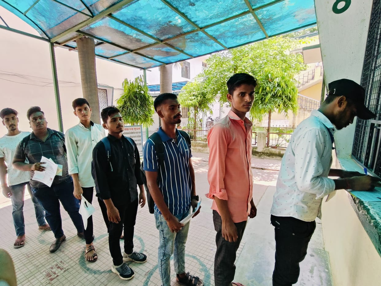 Students gathered for admission in colleges under second merit list