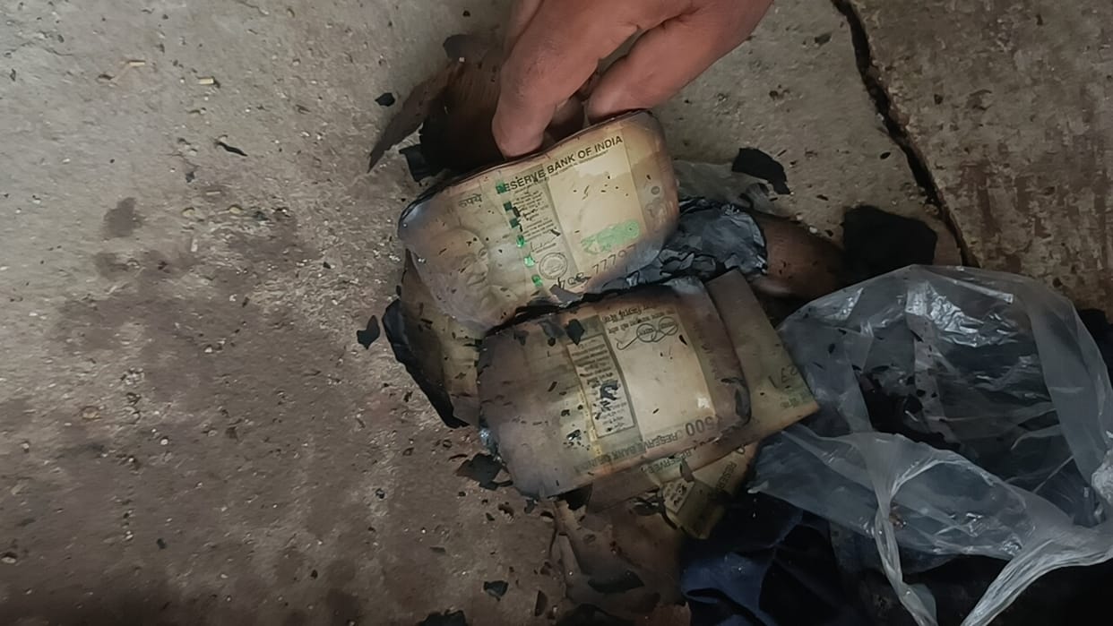 Cash and household items burnt in fire