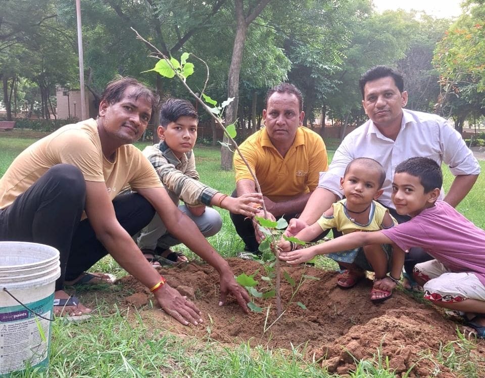 Saplings planted in Raghunathpura temple premises