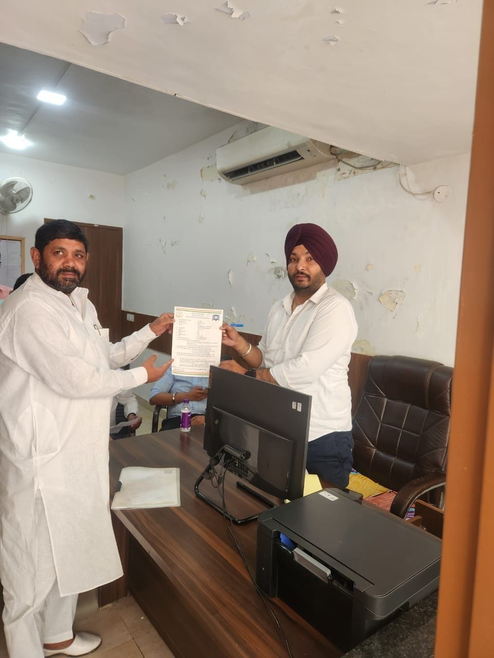 Surendra Patwa submitted form to contest elections from Ateli Assembly