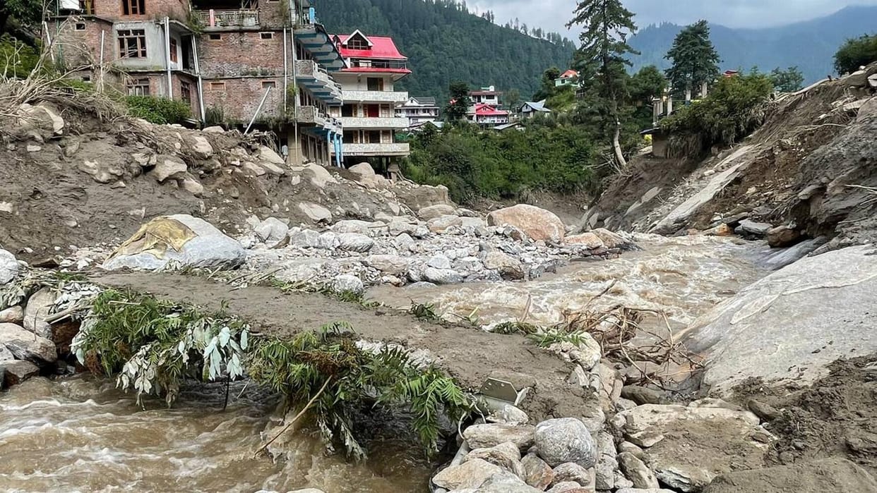 Villagers themselves prepared a temporary bridge over Tosh drain